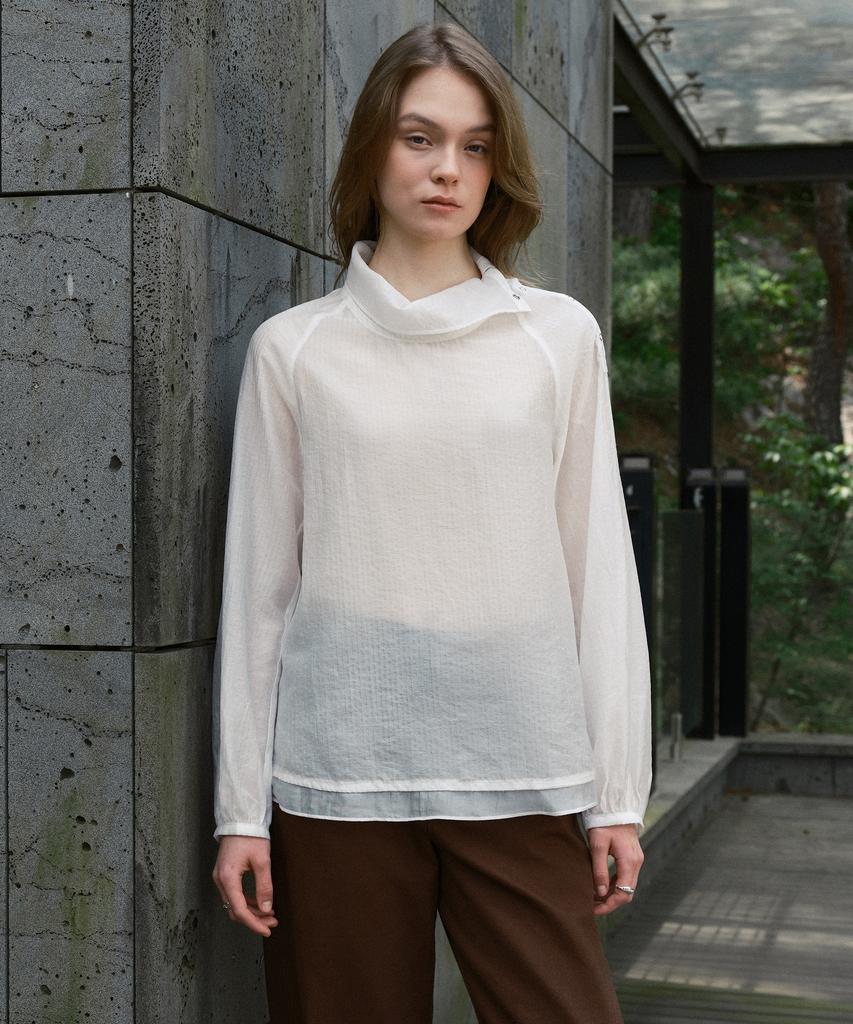 JUCYJUDY High-Neck Snap Blouse J1Bl621C