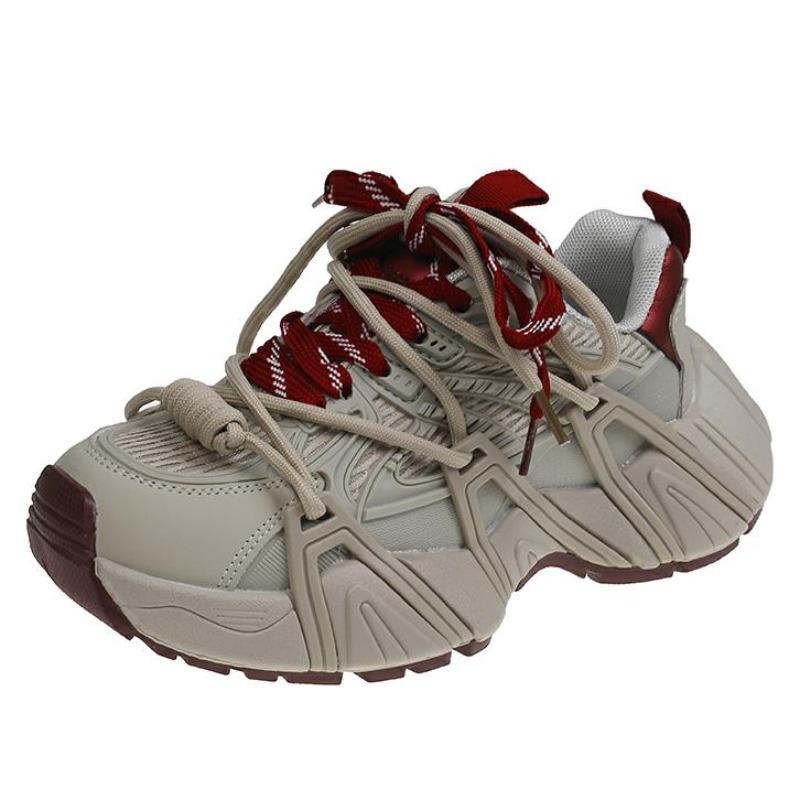 Fashion Spring Autumn Women Chunky Sneakers Casual Shoes Non-slip Wedge Heels Platform Shoes Chaussures 2024 New Femme Sports Dad Shoes
