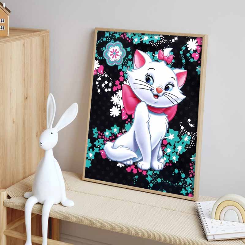 Disney 5D DIY Diamond Painting Decorations Marie The Cat Diamond Embroidery Rhinestone Cross Stitch Set Handmade