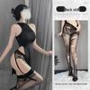 770 Plus Size Sexy Lingerie Slit Cheongsam Dress - Buttock-Revealing Summer Pajamas for Women, High Elasticity, Ideal for Roleplay