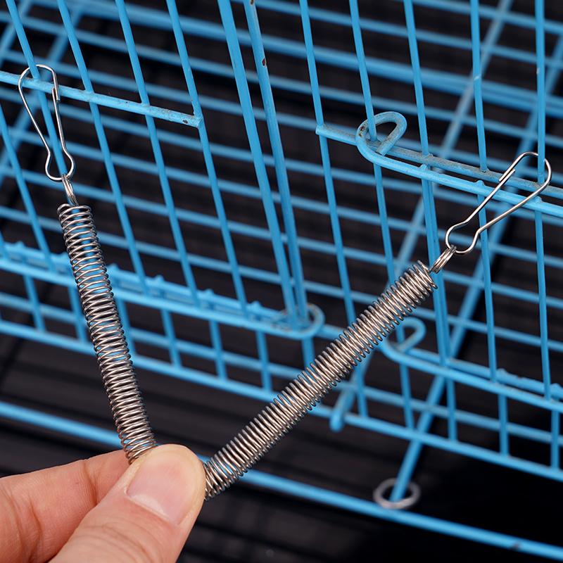10pcs Rabbit Cage Springs with Dual Clips - 3.1" Durable Replacement for Small Pet Water Bottle Holders - For Small Animals