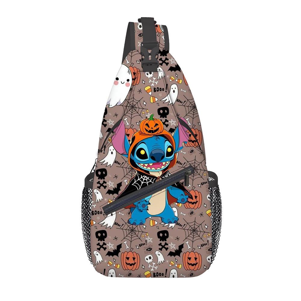 Breast Bag Women'S Fashion Oxford Cloth Cartoon Shoulder Messenger Bag Large Capacity Cycling Breast Bag