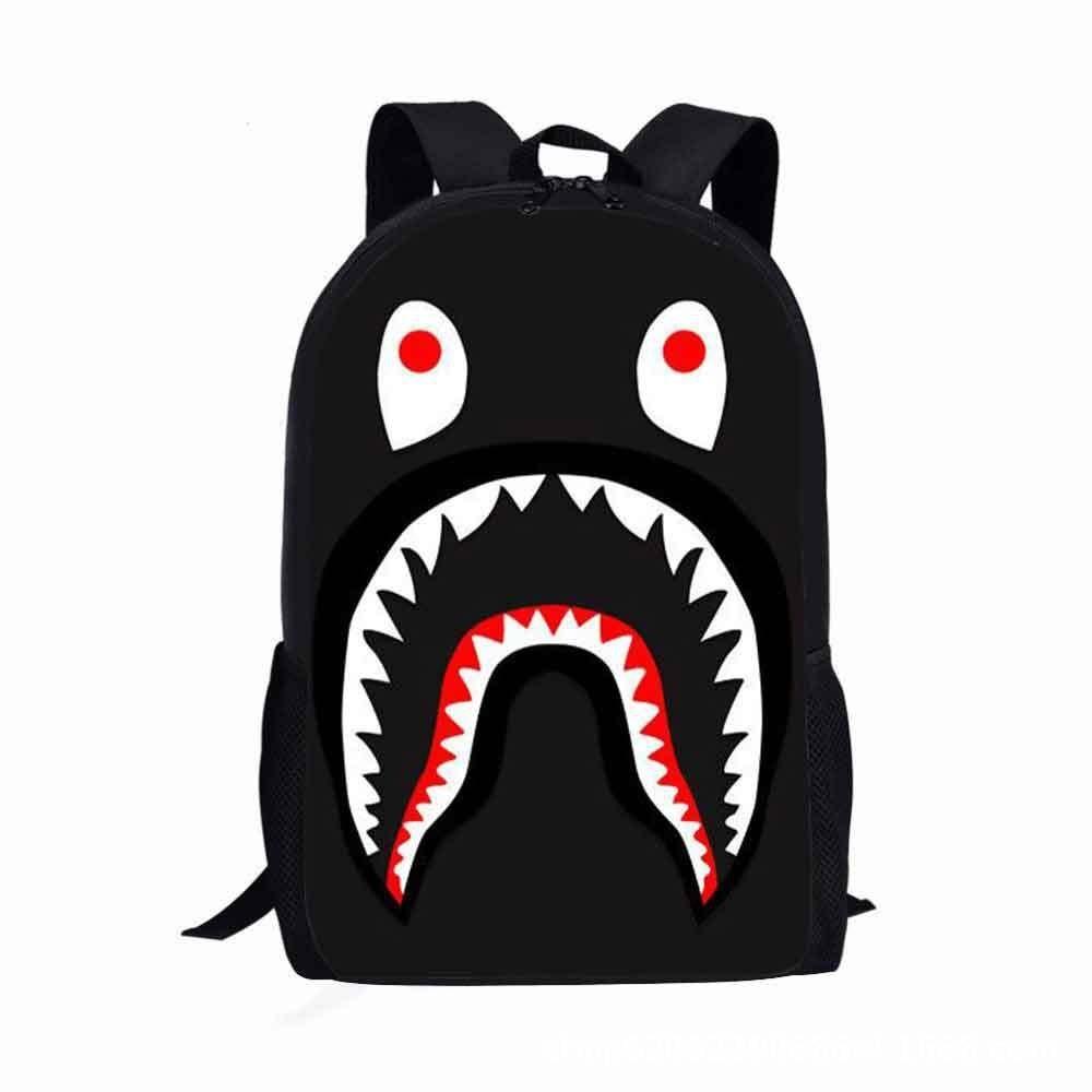 Design Backpack Shark Lightweight Material Schoolbag Students For