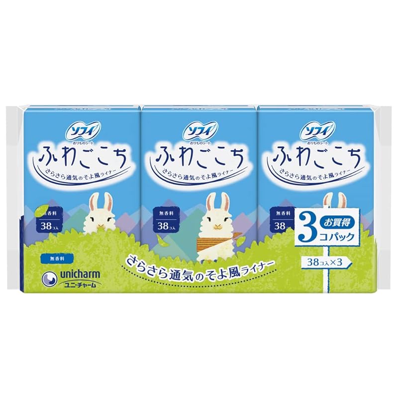 

Sophie Fluffy and comfortable Unscented 38 pieces x 3 packs (unicharm Sofy)