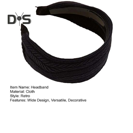 Dámská retro čelenka Elastický design Široká vlasová obruč Nastavitelný střih Lehký Pohodlný vlasový doplněk