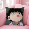 Mob Psycho  Cushion Cover Linen Minimalist Cover Soft Decor for Sofa Home Room