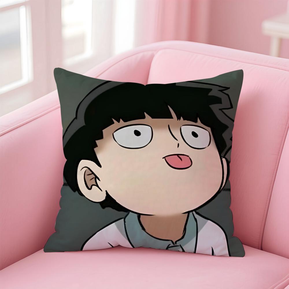 Mob Psycho Cushion Cover Linen Minimalist Cover Soft Decor for Sofa Home Room
