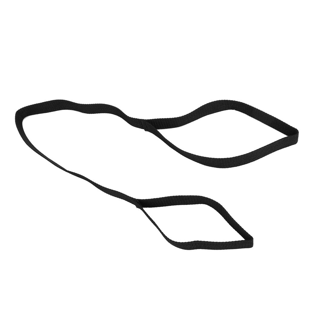 Leg Lifter Assist Strap Soft Leg Recovery Stretching Assist Band with Foot Loop Hand Grip Black