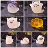 Cartoon Halloween Luminous Ghost Figurines Resin Crafts Pumpkin Witch Noctilucent Ghost Ornaments Cute DIY