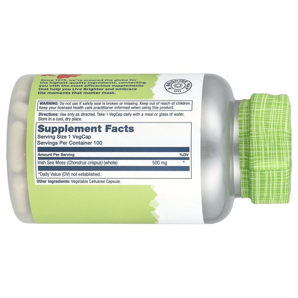 True Herbs, Irish Sea Moss, 500Mg, 100 Veggie Caps