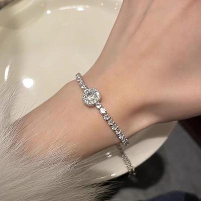 Elegant Zircon Bracelet with Micro-Inlaid Diamonds - Light Luxury Hand Jewelry