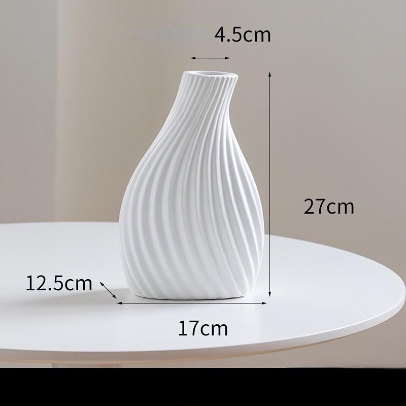 

1 шт., скандинавская современная белая керамическая ваза в форме лебединой шеи, украшения для гостиной, простые украшения, креативная цветочная композиция 27cm