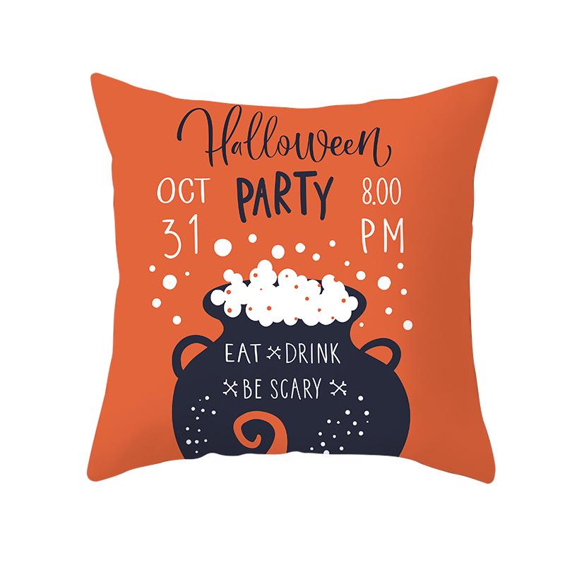 Halloween Pumpkin Pillowcase Decorative Sofa Cushion Case Bed Pillow Cover Home Decor Car Cushion Cover Cute Pillow Case 45*45cm