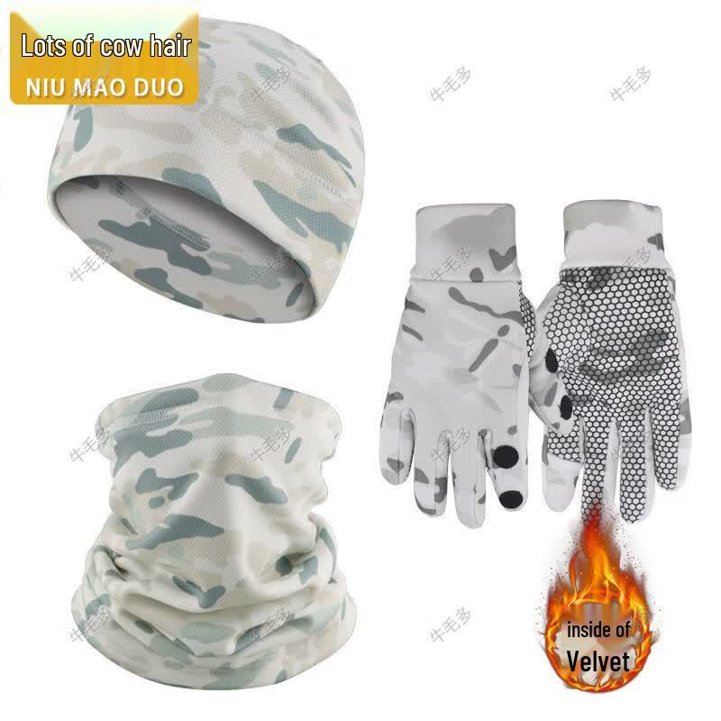 Thermal Fleece Winter Hat, Scarf & Gloves 3-Piece Set
