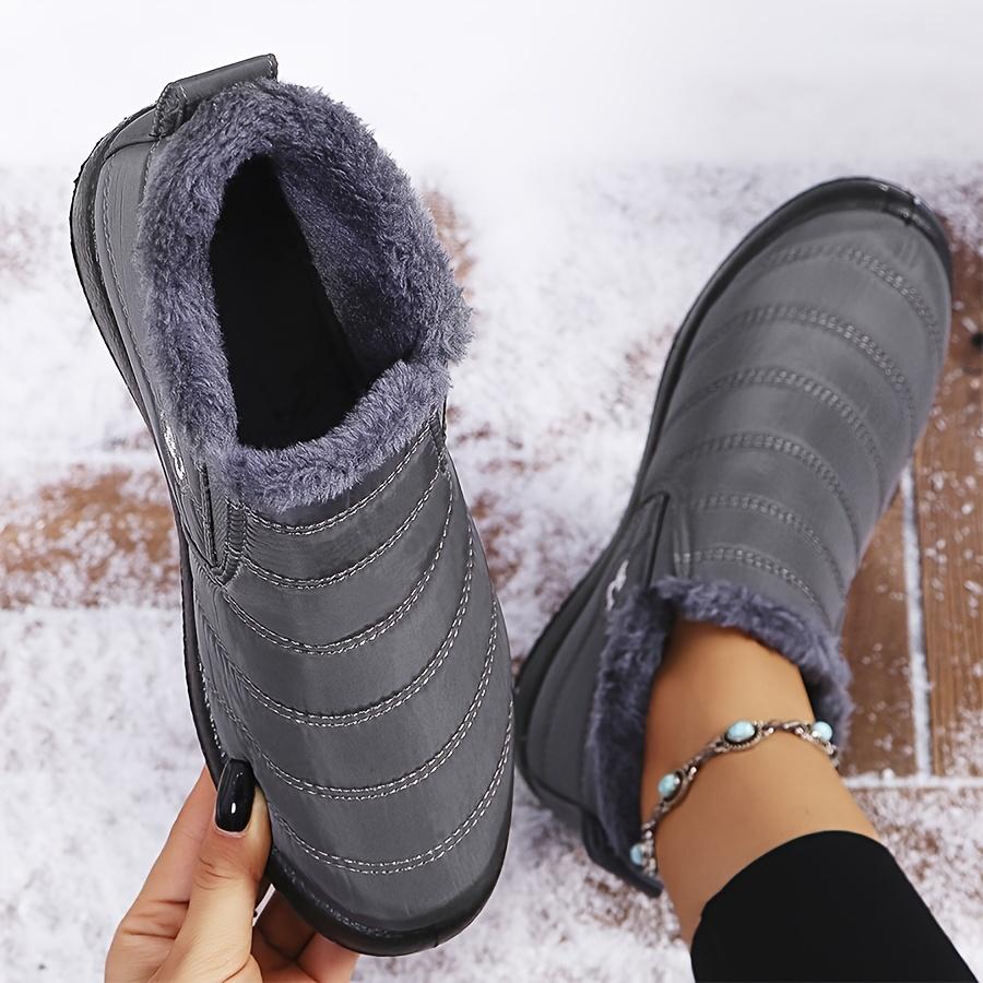 Ultra-Warm Winter Boots - Non-Slip Thick Sole,Boots with Arctic-Grade Insulation, Low Heel, Round Toe, Solid Color Minimalist Design