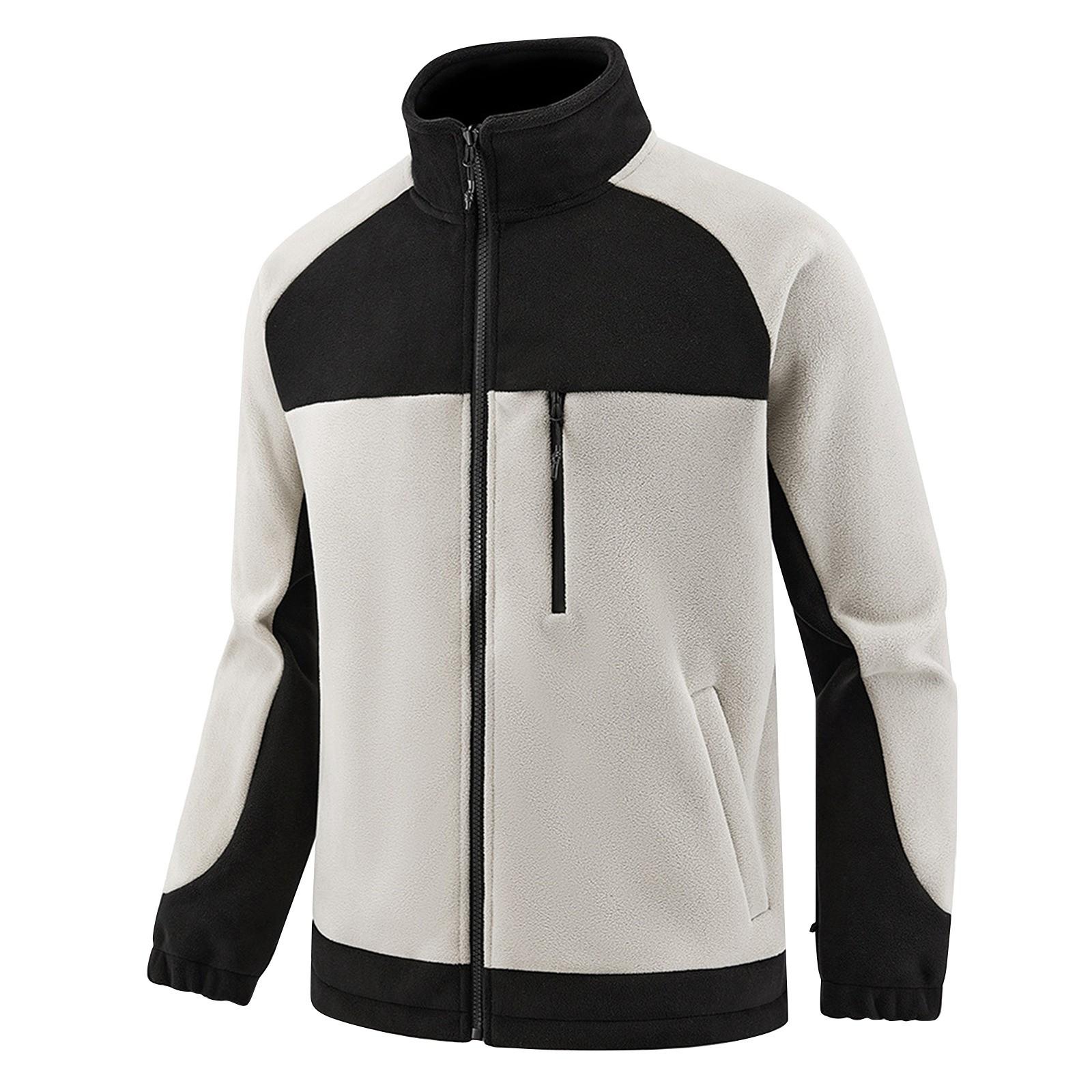 Мужской зимний спортивный кардиган свитер флисовая теплая куртка M хаки