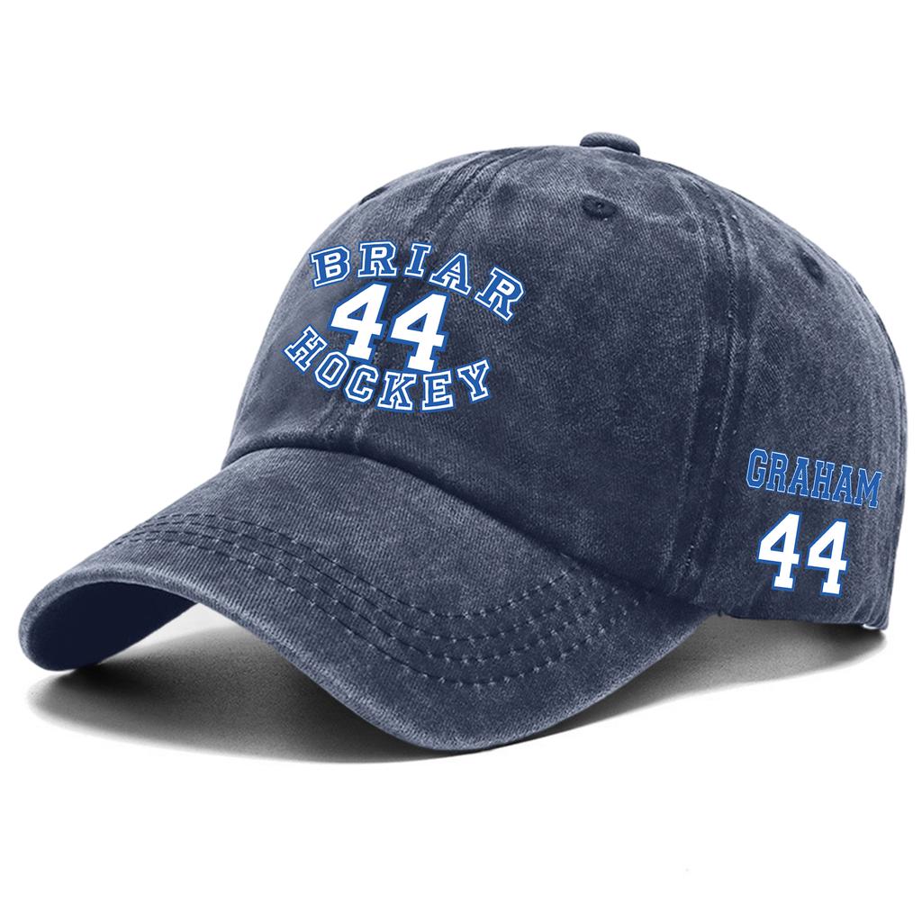 Vintage Washed Cotton Baseball Cap Soft Top Adjustable Fit Embroidered Number and Letter Design Classic Style Hat for Everyday Wear