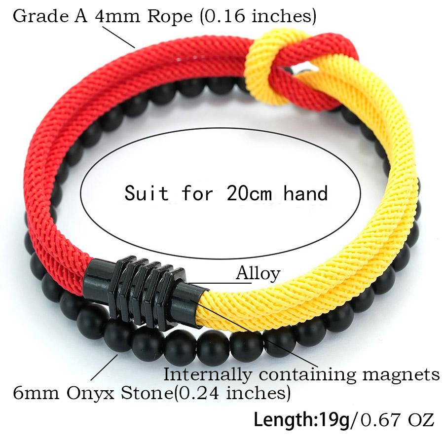 New Contrasting Color Bracelet For Men 10 Colors Available A Grade 4mm Lucky String Healing Braslet Homme Versatile Accessories