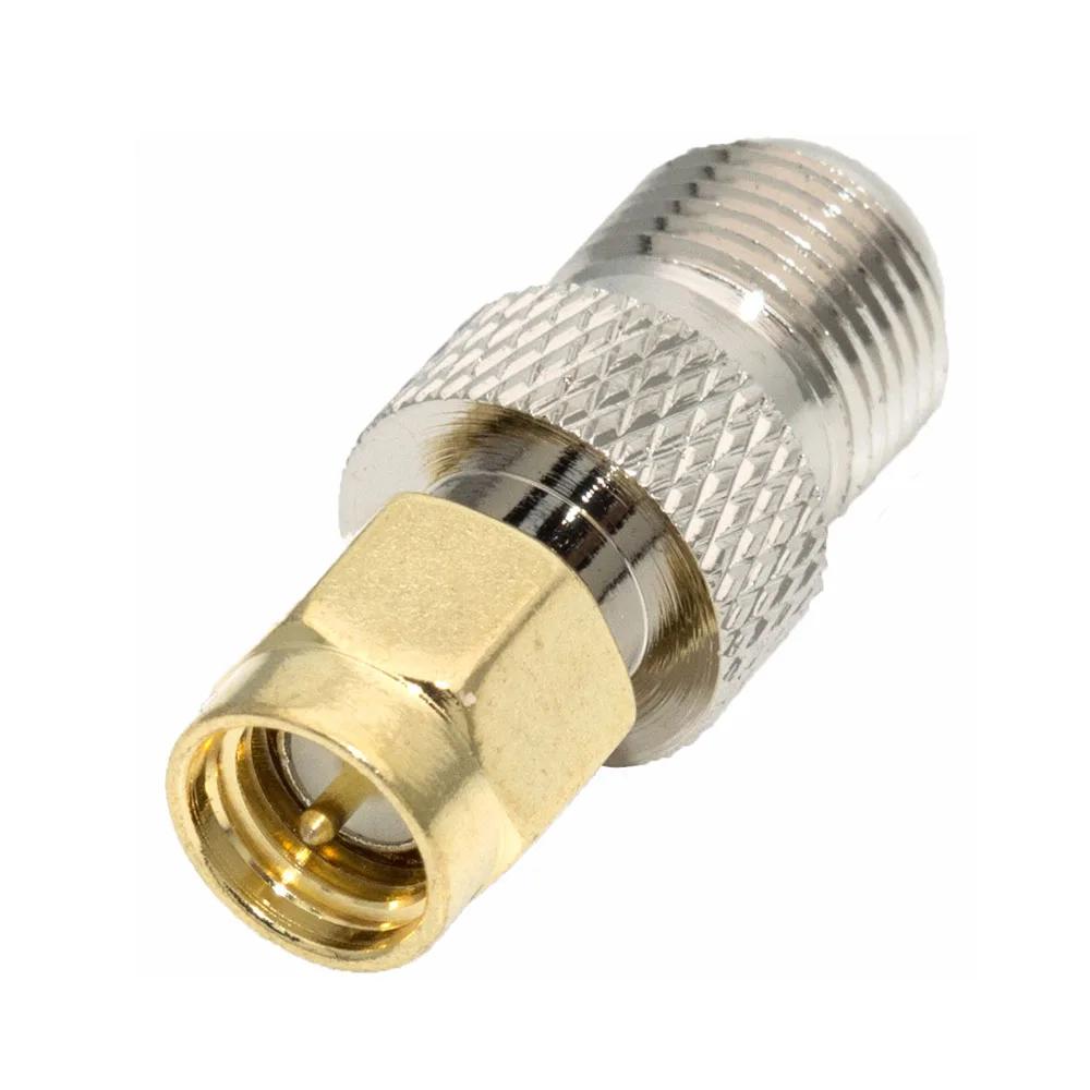 2/10pc Coaxial Adapter SMA Male Turn F-Fe Copper RF Conversion Head Smaj/ Internal Thread Inner Needle Turn F External Thread