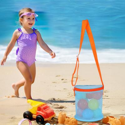 Borsa da Spiaggia in Rete Organizer per Giocattoli Vestiti con Tracolla Cerniera
