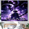 Arazzo Sfondo Personalizzato Solo Leveling, Festa di Compleanno con Nome Personalizzato, Decorazione Murale Multifunzionale per Arredamento Casa, Varie Occasioni