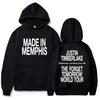 Abbigliamento unisex Felpe con cappuccio The Forget Tomorrow World Tour Justin Timberlake Felpe pesanti unisex a maniche lunghe con cappuccio Unisex
