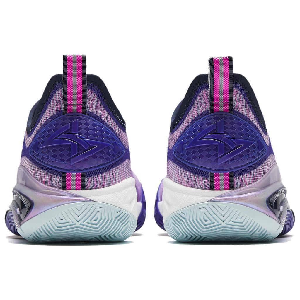 Anta Swagger 2 Cushioning Abrasion Resistant Rebound Low top Basketball Shoes Men's Purple Blue 912531106S-1