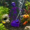 Dynamic Ornament for Shrimp Tanks Dancing Skeletons Aquarium Bubbler Decoration Halloween Skeleton Fish Tank Themed Landscaping Ornament 3D Printed