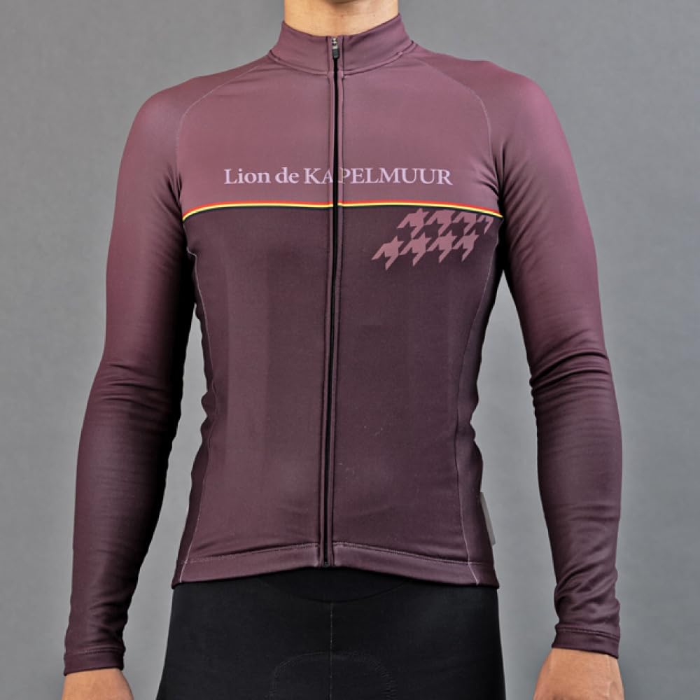 Light Warm Jersey Houndstooth Tip Maroon