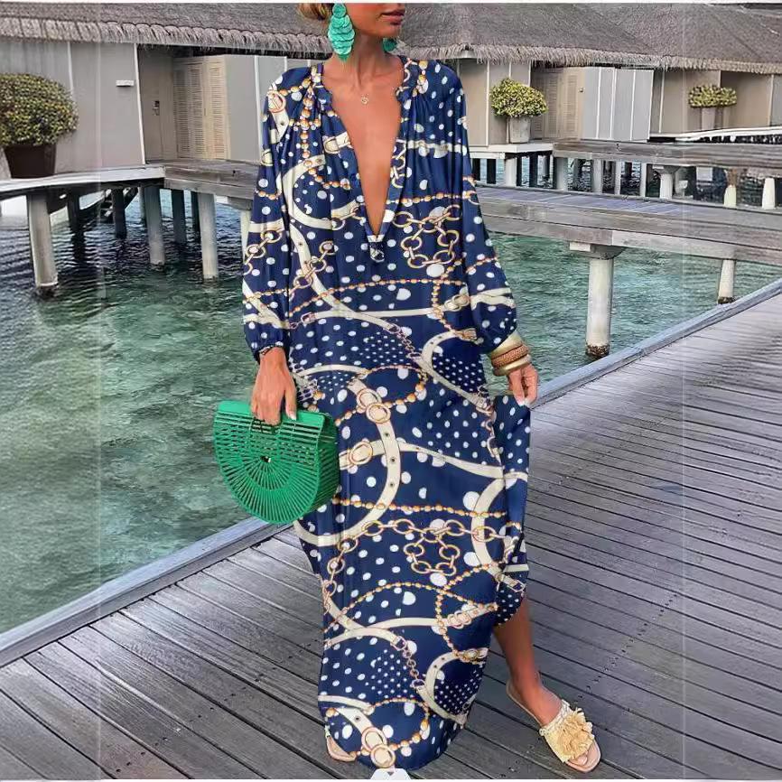 Women's Floral Print V-Neck Short Sleeve Top and Wide Leg Pants Casual Outfit Set