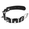 Black Leather Studded Bracelet Cuff Goth Punk Spiked Bracelets Women Men Wristband Rivet Bangle Cosplay Rock Unisex Jewelry
