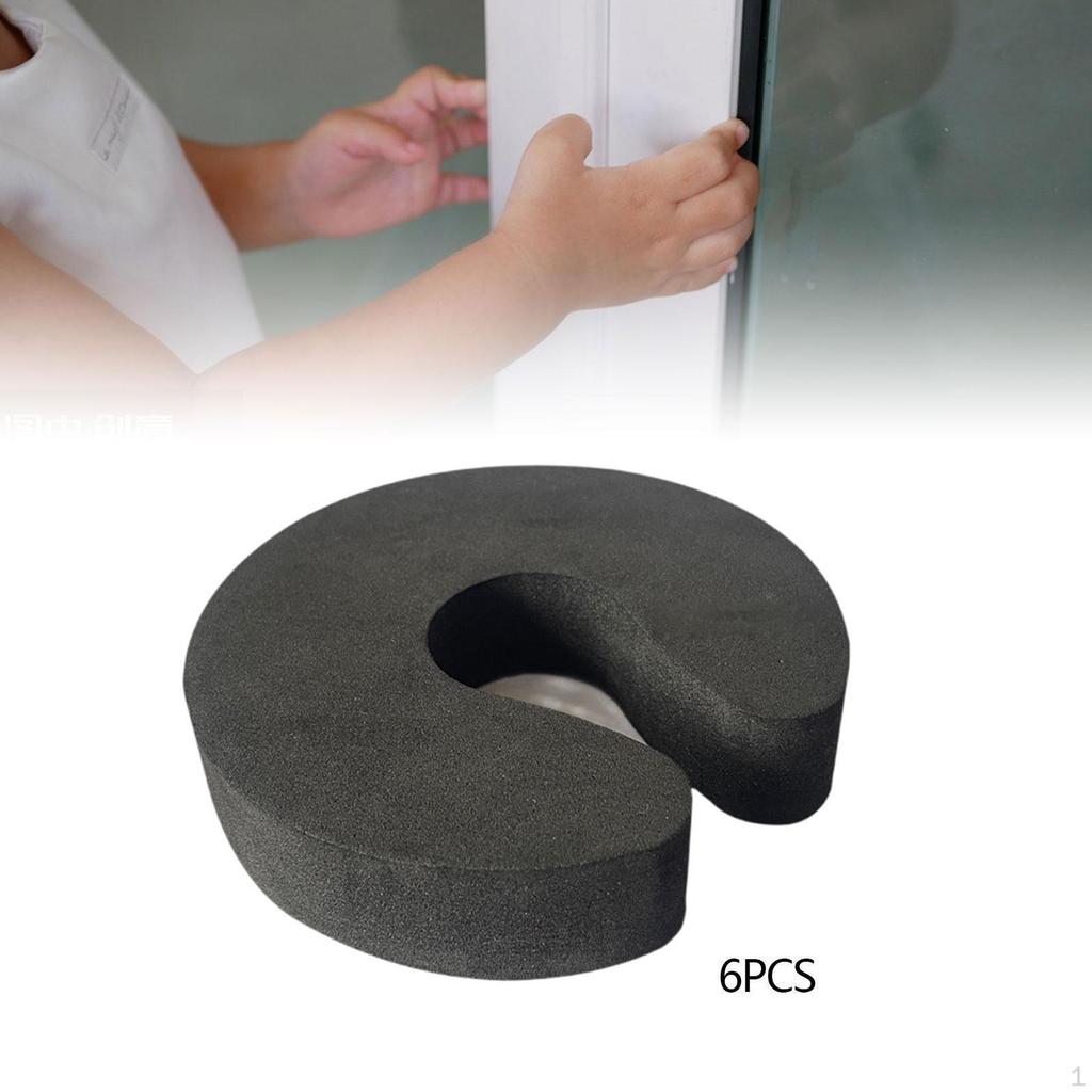 6Pcs Door Stopper Keep Open Lightweight Compact Easy To Install Multifunctional Finger Pinch