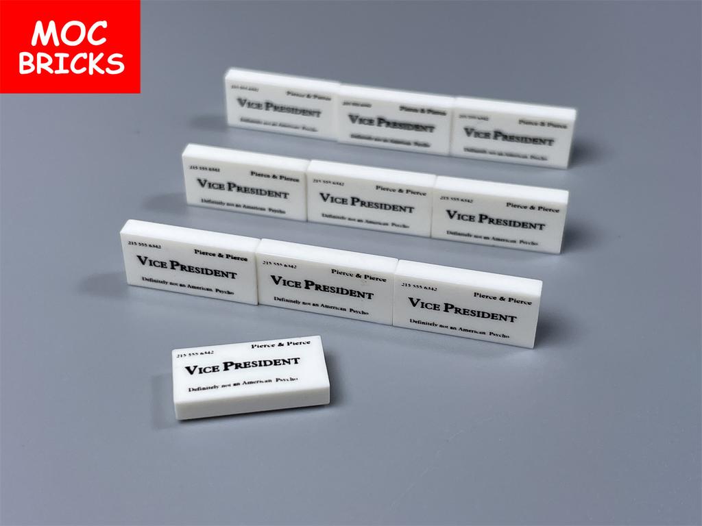 MOC Bricks DIY Printed Tile 1x1 1x2 2x2 2x3 1x4 Solar Panel Gauge Map Compass Assembled Building Block Accessories Kids Toy Gift