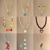 Summer Niche Handmade Color Dopamine Beaded Children's Fun Necklace Creative Cute Versatile Sweet Collarbone Chain