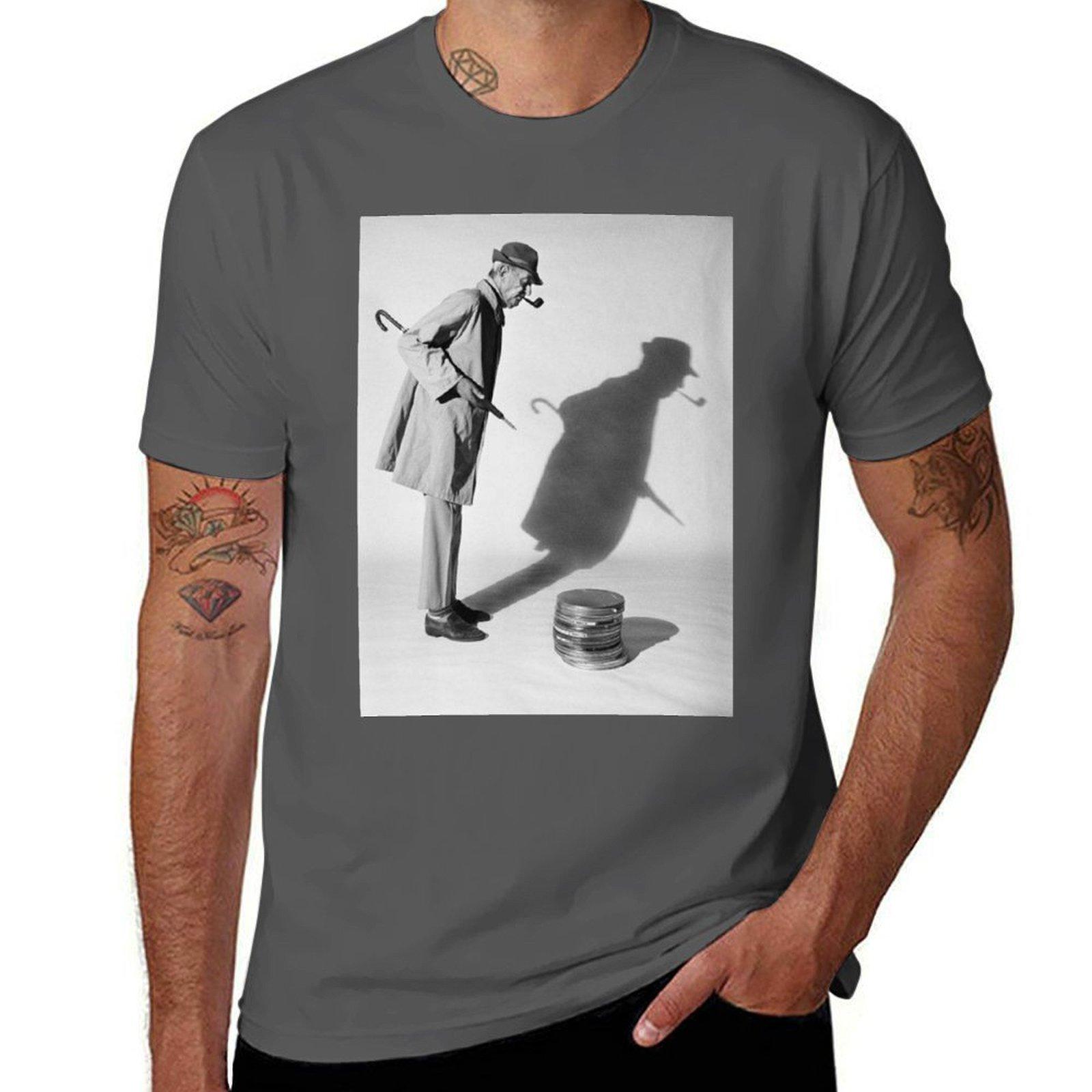 

Jacques Tati Photo T-Shirt man t shirts for men casual man t shirt heavy cotton T-Shirt 4XL