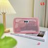 Candy Color Mesh Cosmetic Bag Cute Big Eyes Make Up Case Kawaii Makeup Pouch Makeup Case Portable Toiletry Storage Bag