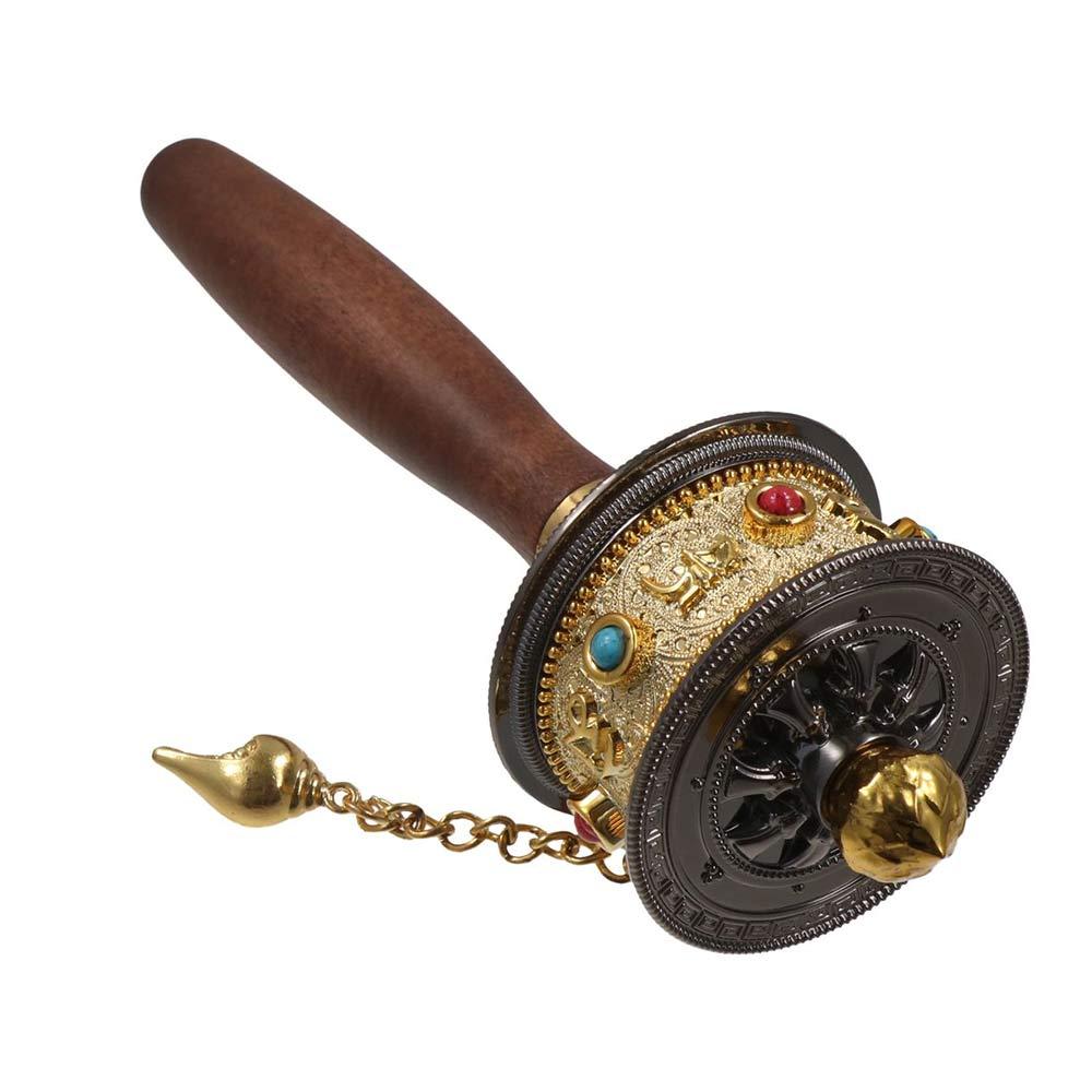 Podwójne łożysko Obracanie Instrument Modlitewny Kolorowa Ozdoba Religijna Tybetański Młynek Modlitewny Relaksujący