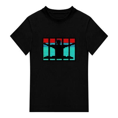 2025 New High Quality Man Cotton LED T Shirts Equalizer Sound Activated EL T Shirt Amazing Lighting Led T-shirt Voice Control...