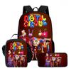 Kids Cartoon Backpack Set With Lunch Bag Pencil Case - Lightweight Ergonomic School Grades 1-6