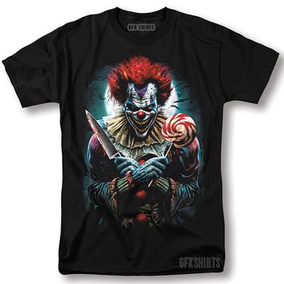 Gruseliges Clown Shirt Pennywise Phobie Horror Vintage Grafikdesign Herren Fitnessstudio T-Shirt Unisex T-Shirt