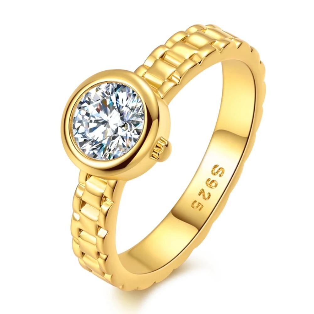 925 Silver Shine Zircon Ring Original Stone Multi Layer Wide Rings For Women Fine Jewelry Wedding Party Gift