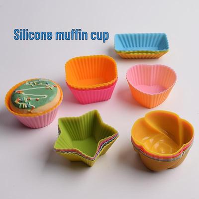 7cm Heart-Shaped Silicone Muffin & Cake Mold for Baking