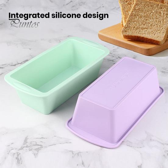 Food-grade Silicone Mold 1/4Pcs Toast Non-Stick Loaf Pan Heat-resistant Non-stick Bread Rectangle Baking Mould for Home Kitchen