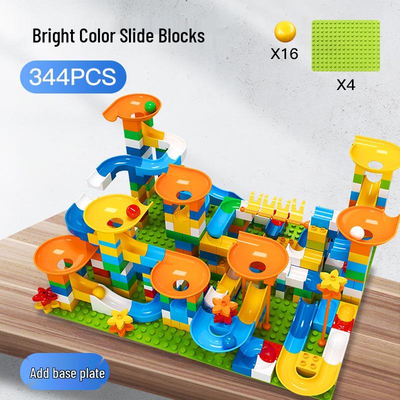 Large Particle Versatile Track Blocks Compatible with LEGO for Children Aged 3-6