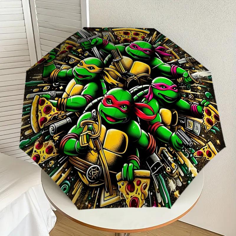 

1PC Turtles Automatic Folding Umbrella | Vibrant Motif & Compact Design for Everyone, On-the-Go Essential - Gift-Worthy Style yy250930026