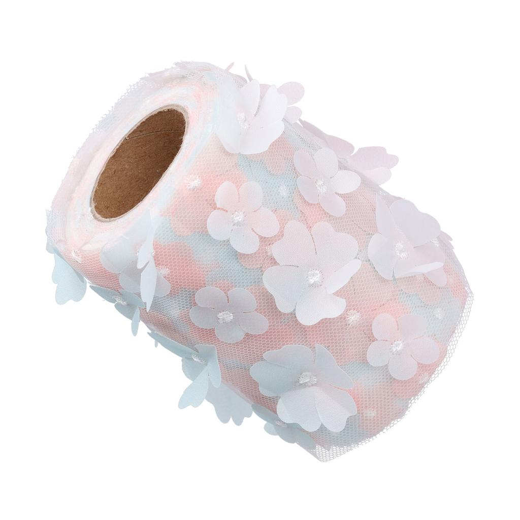 Flowers Tulle Rolls 10cm 10yd Premium Polyester Flexible Wide Application Exquisite Sparkling Tulle Rolls