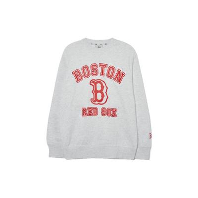 MLB Boston Red Sox Sweatshirts Unisex Gray Crew Neck Moderate Regular 3AMTV0131-43MGL