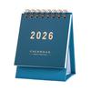 2026 Desktop Calendar Minimalist Calendar with 18-Month Planner Metal Coil & Memo Pad English Handmade Desktop Decoration for Office Home School Use