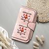  Cute Chicken Print Wallet for Women Portable PU Leather Multi Card Holder Bifold Purse