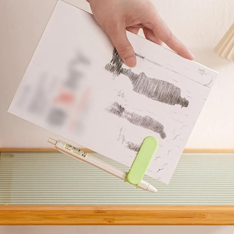 6PCS Soft Silicone Bookmark Clip Color Page Divider Creative Bookmark Buckle Automatically Follow Bookmark School Office Supplies